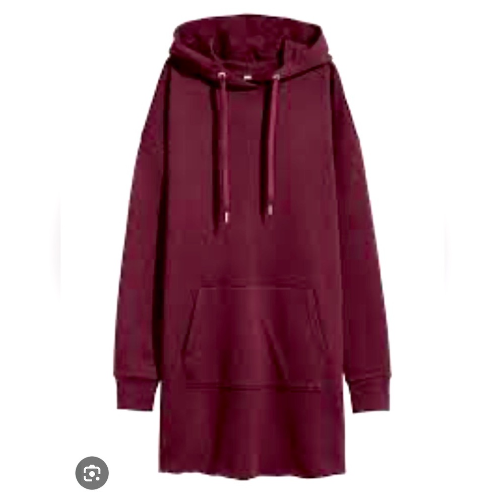 H&M Burgundy Hoodie Sweatshirt